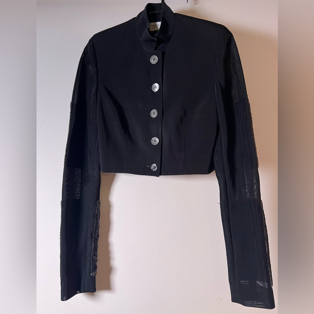 Rifat Ozbek Black Cropped Jacket